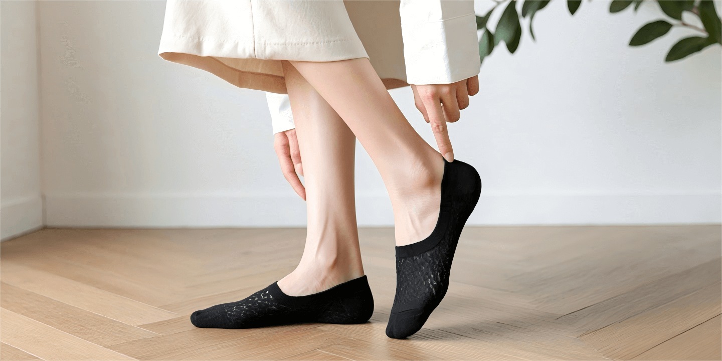 Womens dress no show socks black CLOSEMATE