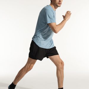 men wearing black blue cushioned socks during workout