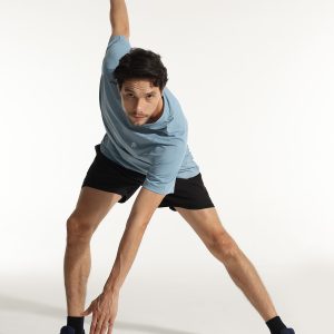 men wearing black blue cushioned socks during workout