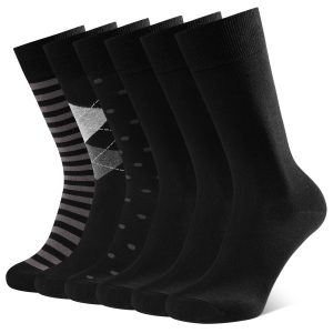 mens dress socks, business formal socks, mid calf cotton socks, suit socks for men, black office socks