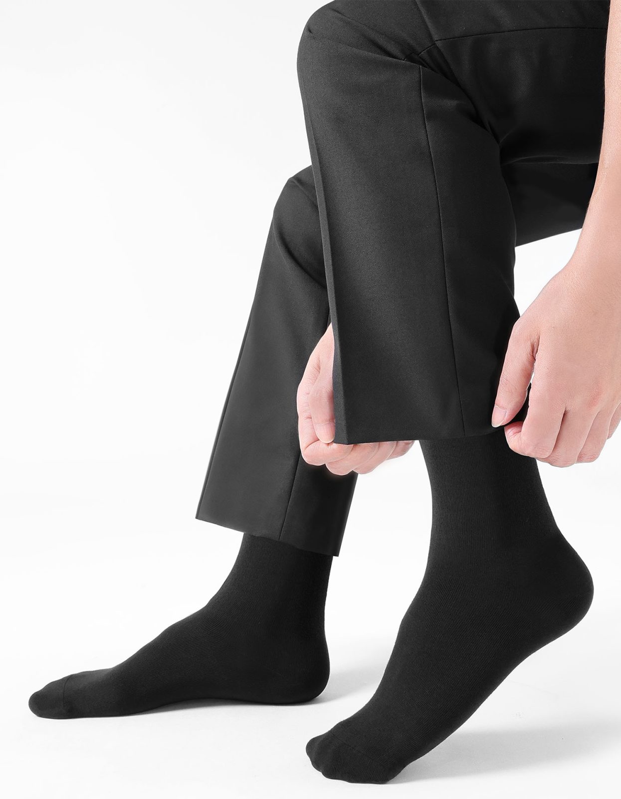 mens dress socks, business formal socks, mid calf cotton socks, suit socks for men, black office socks
