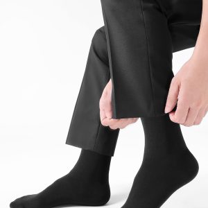 mens dress socks, business formal socks, mid calf cotton socks, suit socks for men, black office socks