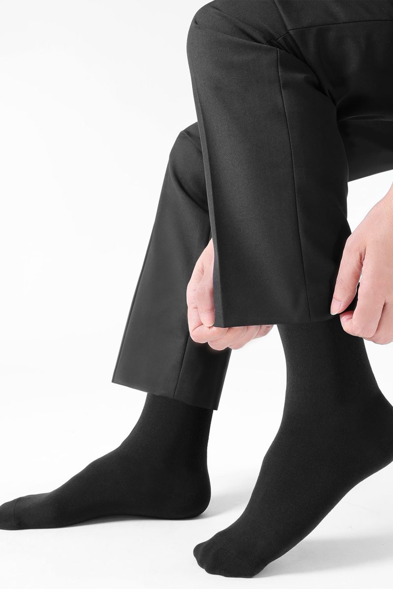 mens dress socks, business formal socks, mid calf cotton socks, suit socks for men, black office socks