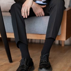mens dress socks, business formal socks, mid calf cotton socks, suit socks for men, black office socks