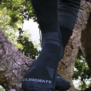 CT15 Men's Wool Thermal Mid-Calf Socks, thick padded arch support breathable hiking trekking crew socks for outdoor sports